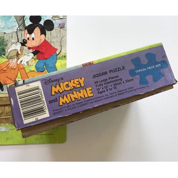 Disney Mickey and Minnie Kids Jigsaw Puzzle COMPLETE Vintage 1990s - Picture 2 of 4
